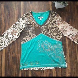 Coldwater Creek Soft V Neck Top-XS